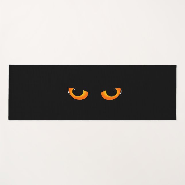 Esterilla De Yoga Ojos de gato fantasmagóricos (Anverso (horizontal))