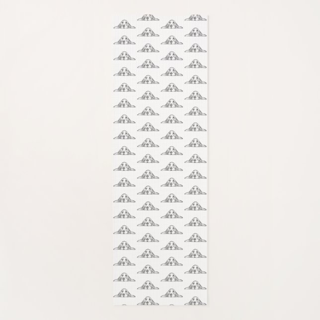 Esterilla De Yoga ojos de perrito simple blanco negro (Anverso)