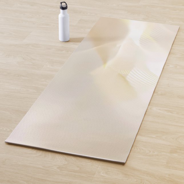 Esterilla De Yoga Olas de oro abstractas en blanco (In situ)