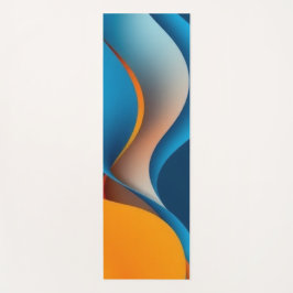 Esterilla De Yoga Olas naranjas y azules