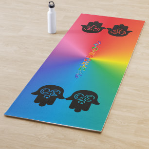 Esterilla De Yoga Om All Lights   Arcoiris personalizado