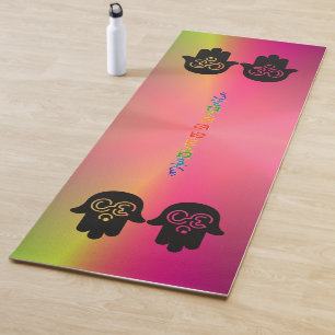 Esterilla De Yoga Om All Lights Verde y rojo, personalizado