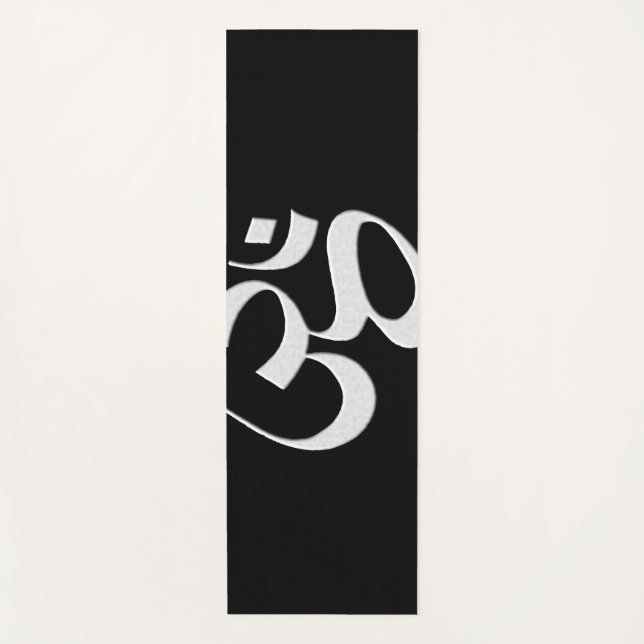 Esterilla De Yoga Om de Plata  (Anverso)