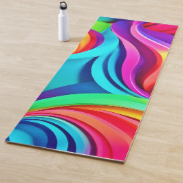 Esterilla De Yoga Ondas abstractas vibrantes en color dinámico