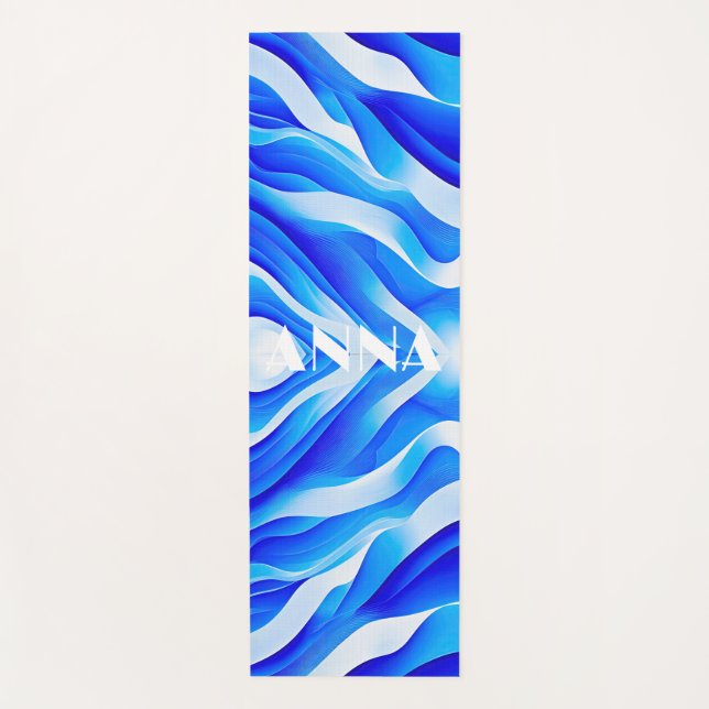 ESTERILLA DE YOGA ONDAS SUPER AZULES (Anverso)