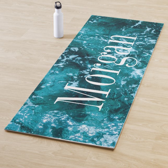 Esterilla De Yoga Ondas turquesas monográficas personalizadas (In situ)