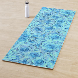 Esterilla De Yoga Opulent rose design in turquoise                  