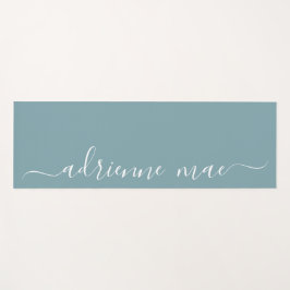 Esterilla De Yoga Oración De Nombre Personalizado De Color Verde Azu