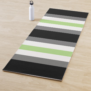 Esterilla De Yoga Orgullo de género, orgullo LGBTQ, gris negro y ver