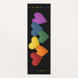 Esterilla De Yoga Orgullosos colores arcoiris con corazones puntiagu