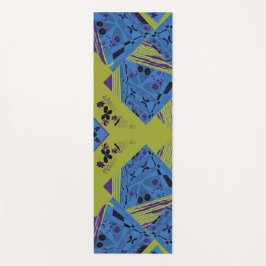 Esterilla De Yoga Origami Chintz (L) color azul índigo negro