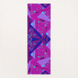 Esterilla De Yoga Origami Chintz (L) Fuchsia Turquoise Blue Magenta