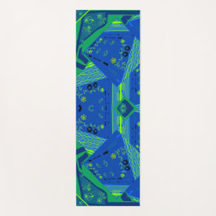 Esterilla De Yoga Origami Chintz (L) Verde Azul