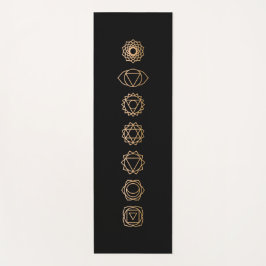Esterilla De Yoga Oro negro simple 7 Chakras negro