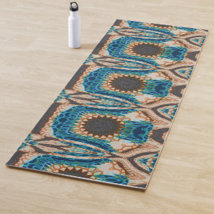 Esterilla De Yoga Oro turquesa Sol Southwestern Art