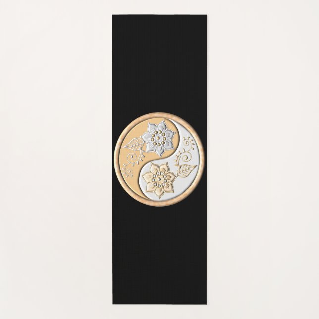 Esterilla De Yoga Oro & Yin Yang de Plata  (Anverso)