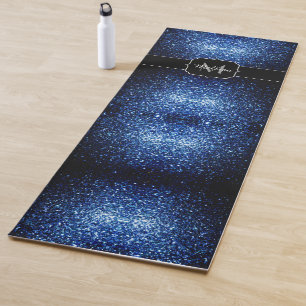 Esterilla De Yoga Oscuro Azul profundo brillante purpurina chisme Mo