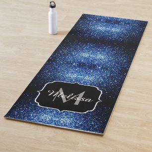Esterilla De Yoga Oscuro Azul profundo brillante purpurina chisme Mo