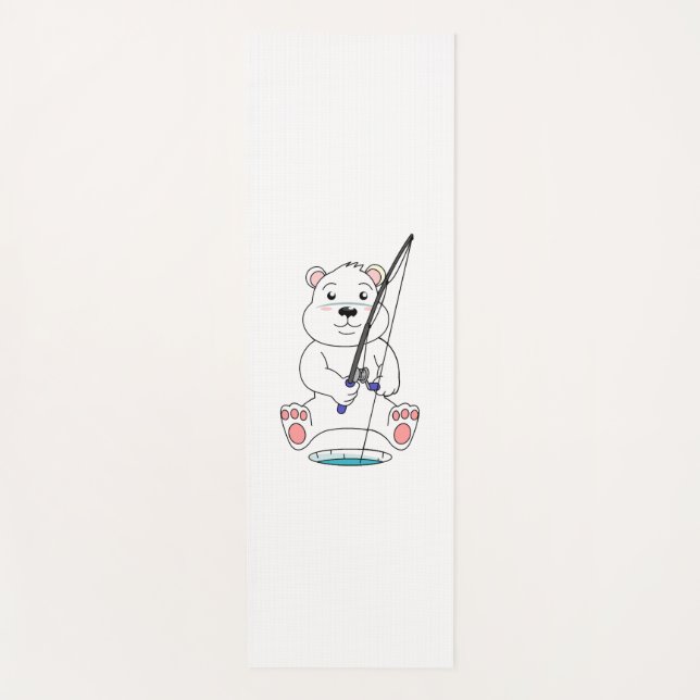 Esterilla De Yoga Oso Polar de Pesca (Anverso)