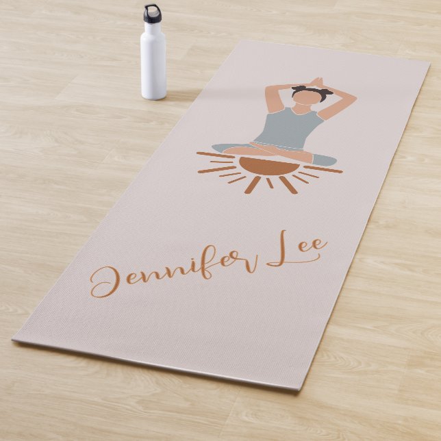 Esterilla De Yoga Painted Woman In Yoga Pose Personalized (In situ)