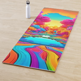 Esterilla De Yoga Paisaje colorido de fantasía