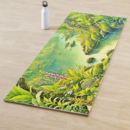 Esterilla De Yoga Paisaje de los bosques iluminados por el sol