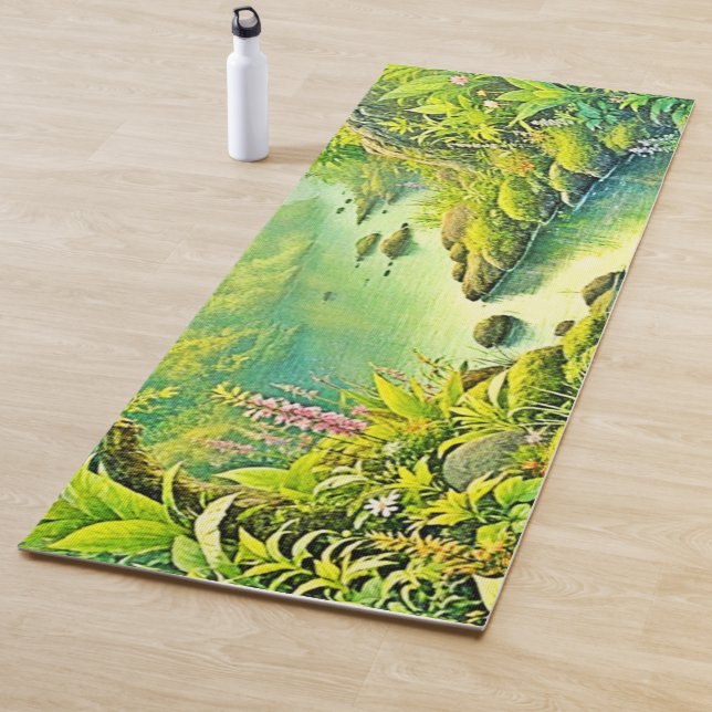 Esterilla De Yoga Paisaje de los bosques iluminados por el sol (In situ)