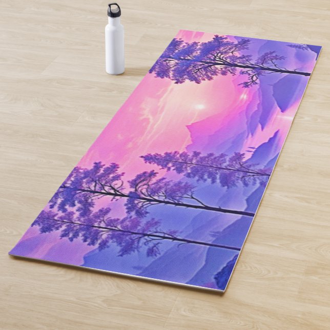 Esterilla De Yoga Paisaje panorámico Purple Sunset (In situ)