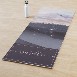 Esterilla De Yoga Paisaje personalizado de las estrellas de las mont