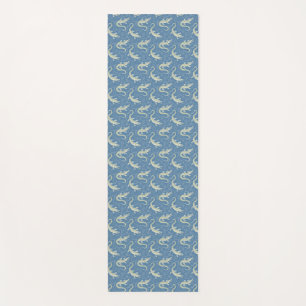 Esterilla De Yoga Paisley, un lagrimeo verde sobre el azul