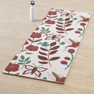 Esterilla De Yoga Pájaros y mariposas sin soldadura florales
