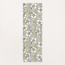 Esterilla De Yoga Palaka Pareau Hawaiian Check Hibiscus - Gray