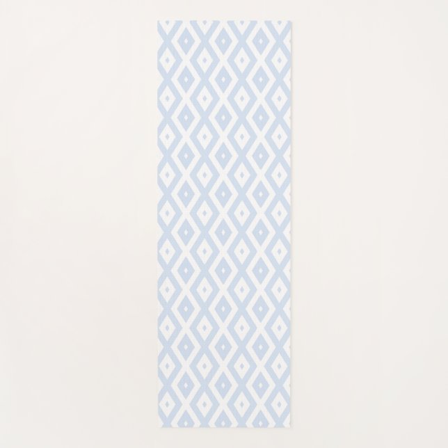 Esterilla De Yoga Pale blue and white diamond pattern (Anverso)