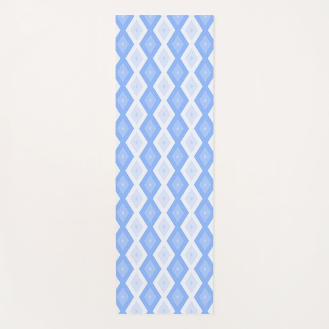 Esterilla De Yoga Pale blue diamond pattern (Anverso)