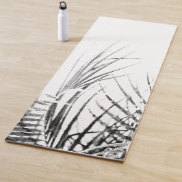 Esterilla De Yoga Palm Tree Deja Esbozo Minimalismo