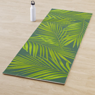 Esterilla De Yoga Palm verde botánico simple deja en verde