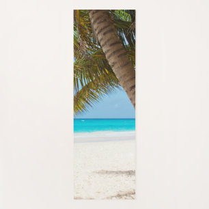 Esterilla De Yoga Palmeras de arena del mar tropical Cálido azul Ele