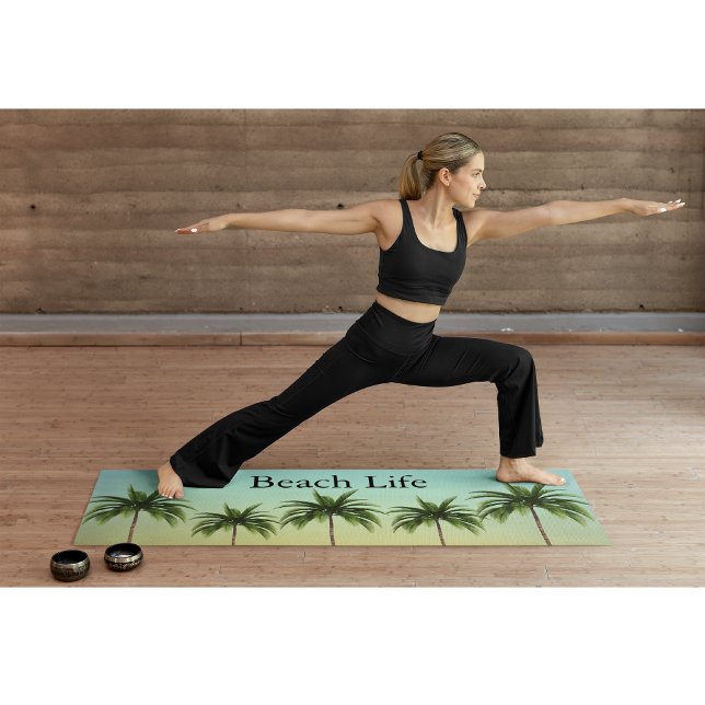 Esterilla De Yoga Palmeras en fila, vida en la playa (Subido por el creador)