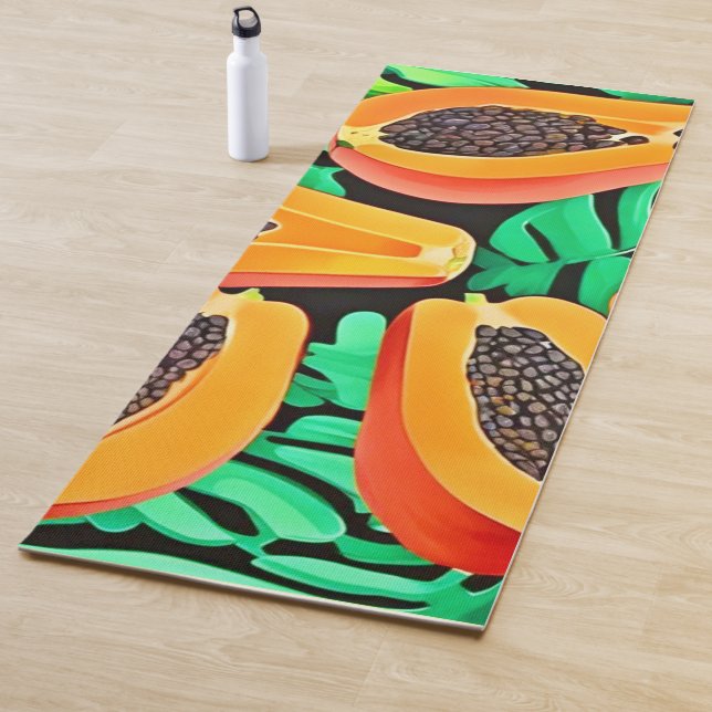 Esterilla De Yoga Papaya y deja un patrón fresco (In situ)