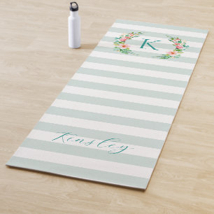Esterilla De Yoga Paraíso Floral y Stripes Monograma