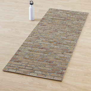 Esterilla De Yoga Pared de ladrillo marrón un diseño novedoso