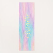 Pastel de color de agua "Respira" yoga mate