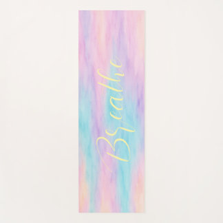 Esterilla De Yoga Pastel de color de agua "Respira" yoga mate