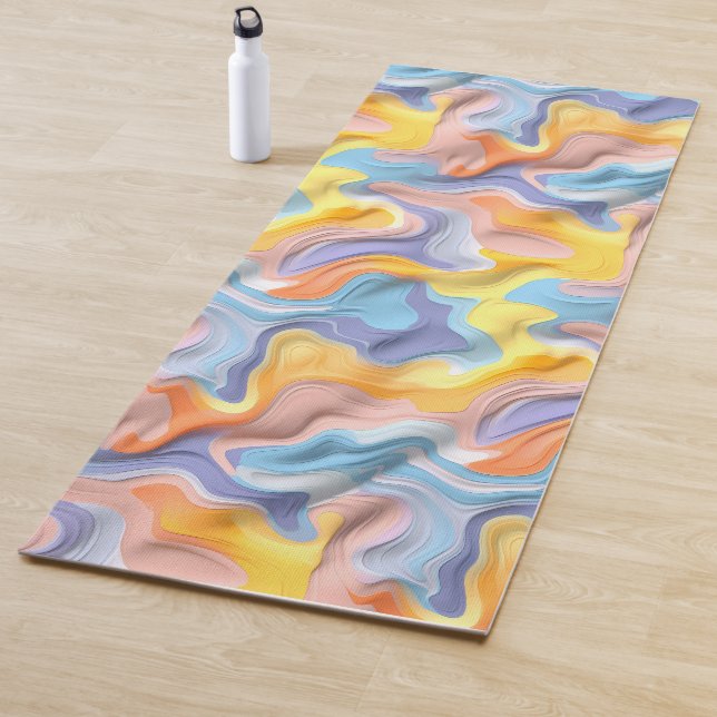 Esterilla De Yoga Pastel Plastic Fluid Abstract (In situ)