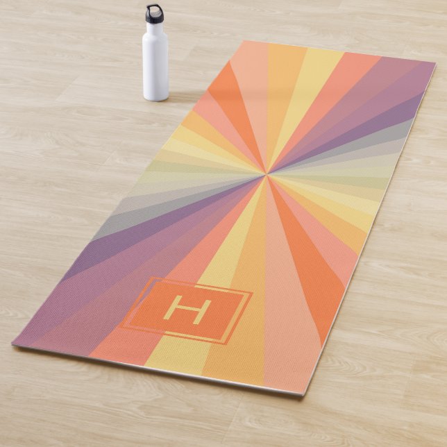 Esterilla De Yoga Pastel Rainbow Pattern Monogram Exercise (In situ)