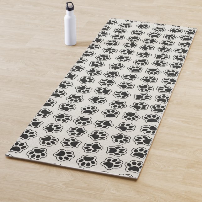 Esterilla De Yoga Patas negras, garras de perro, garras de gato, con (In situ)