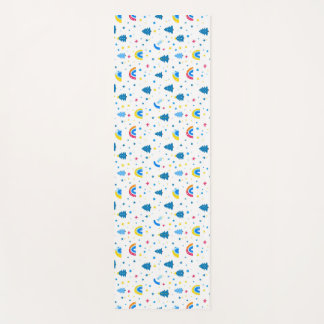 Esterilla De Yoga Patrón abstracto colorido con árboles y arbustos