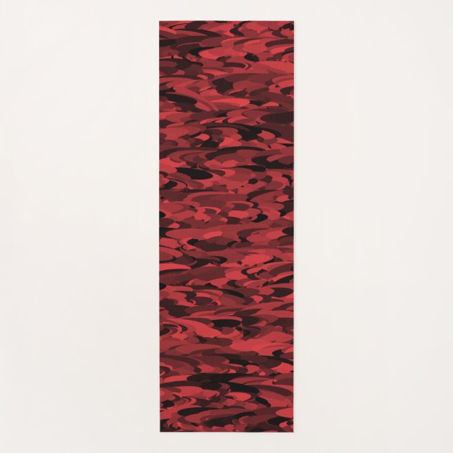Esterilla De Yoga Patrón abstracto rojo negro (Anverso)