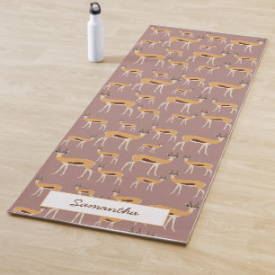 Esterilla De Yoga Patrón animal de antelopelo salvaje personalizado