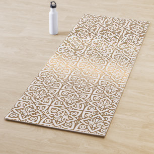 Esterilla De Yoga patrón árabo de oro